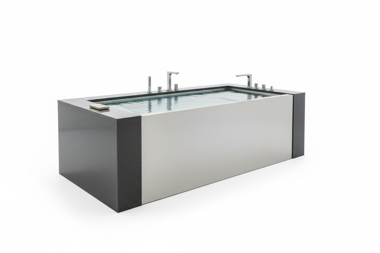 can you generate a close up version of this cold plunge with a white background that can be used to the first image in a PDP